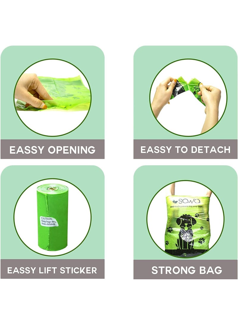 SAWA Dog Poop Bags Lavender Scented with Dispenser 20 Rolls 300 Packs of Thick Poo Bags and Leash Clip for Doggy Cat Puppy Large Biodegradable leak Proof Eco- Friendly Dog Waste Bags, Pet Dog Supplies - Image 4